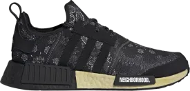 Adidas Neighborhood x NMD_R1 'Black Paisley Bandana' sneakers, black