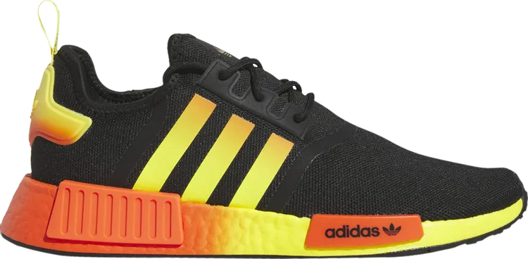 Adidas NMD_R1 'Black Orange Yellow Gradient' sneakers, black