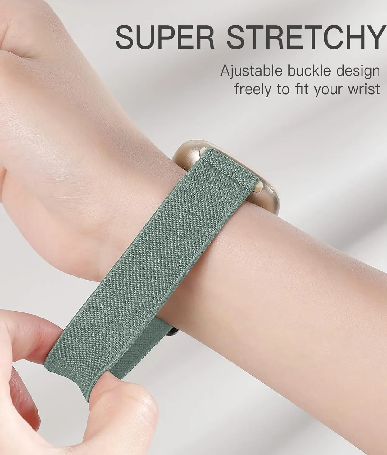 Adorve Elastic Nylon Band Compatible with Fitbit Sense/Sense 2//Versa 3/Versa 4 bands Women Men, Adjustable Stretchy Solo Loop Sport Band for Fitbit Sense & Versa 3 Smart Watch Replacement