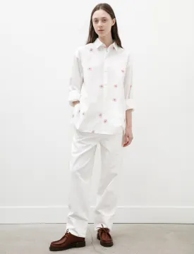 Friend Shirt White Flower Print