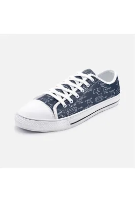 Geometric Math Unisex Low Top Canvas Shoes