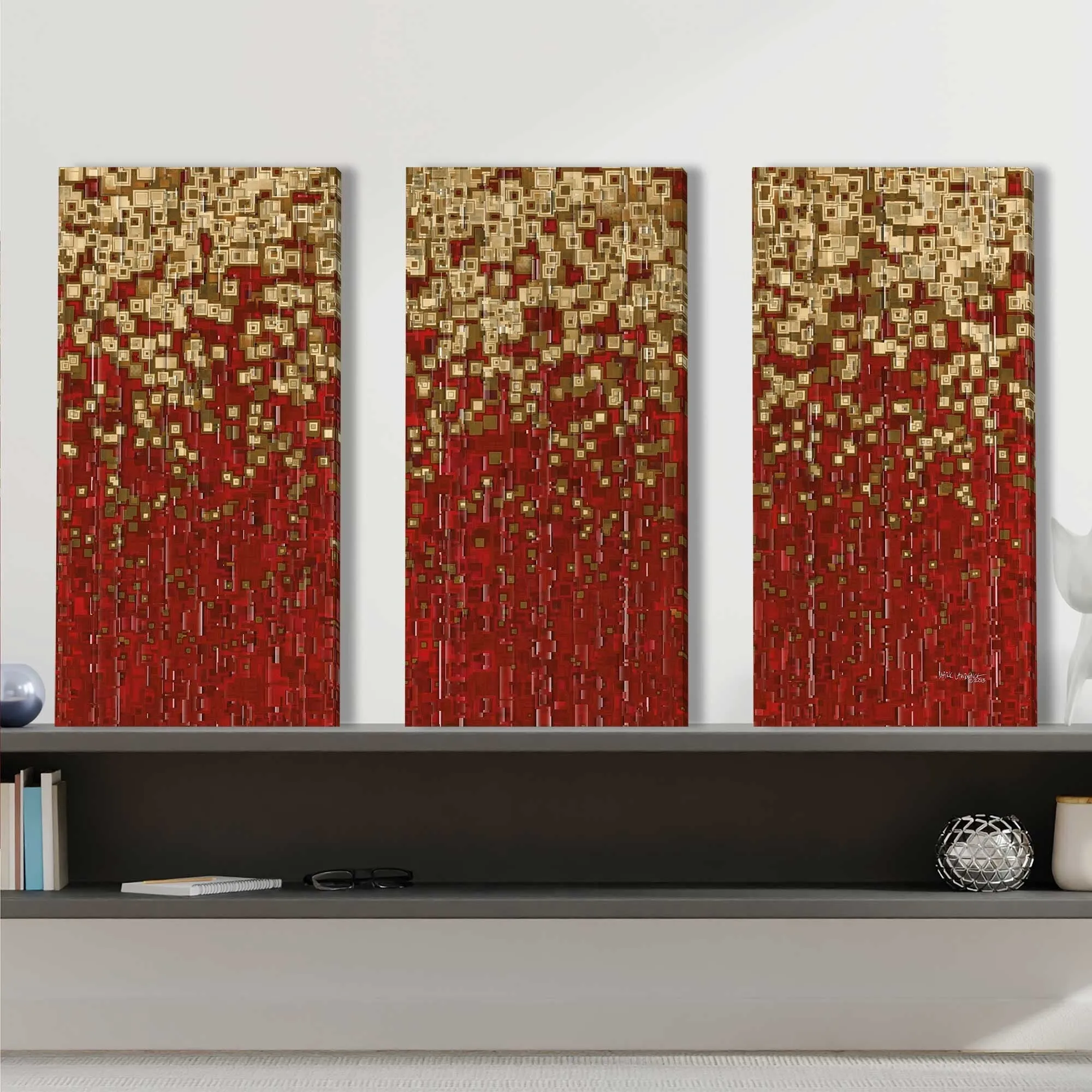 "1 Chronicles 16 34 MAX" by Mark Lawrence 3 Piece Set on Canvas