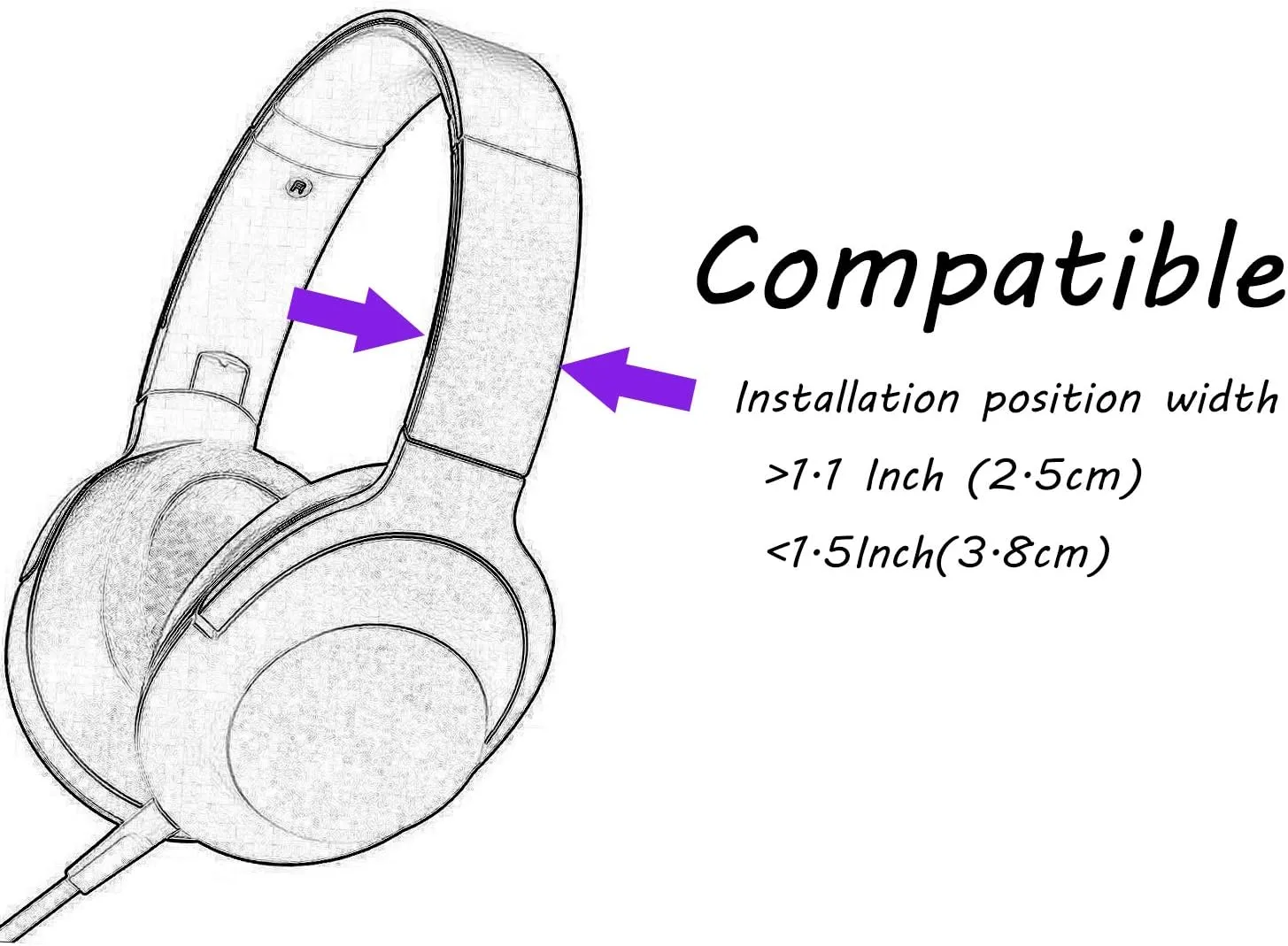REEYEAR Cute Cat Ears Fits for HypreX Cloud/Cloud Stinger/Cloud Flight Headsets, Universal Fit Lovely Kitty Adjustable Attachment Straps for Video Live Gaming Headphone,Gray& White