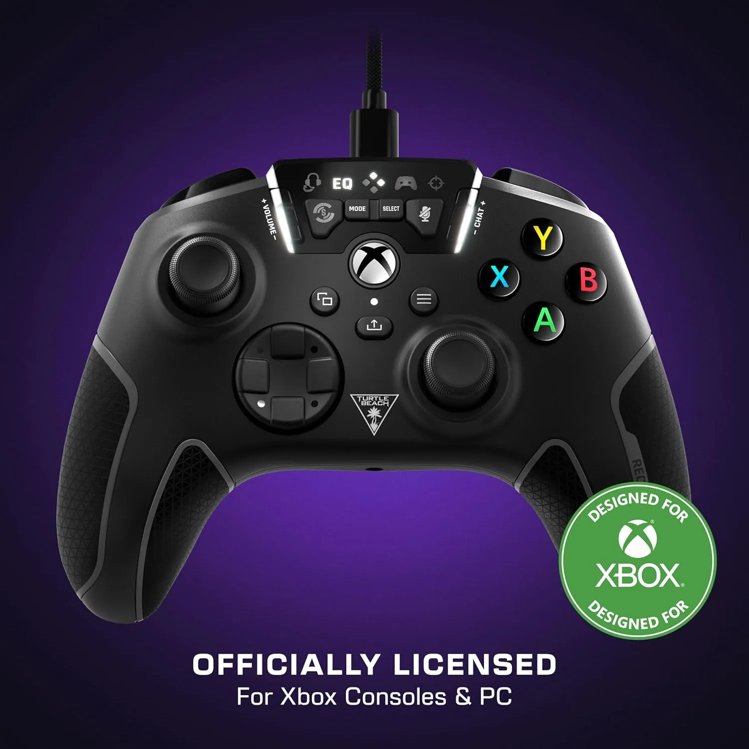 Turtle Beach Recon Controller Wired Game Controller Officially Licensed for Xbox Series X, Xbox Series S, Xbox One & Windows - Audio Enhancements, Remappable Buttons, Superhuman Hearing  Black