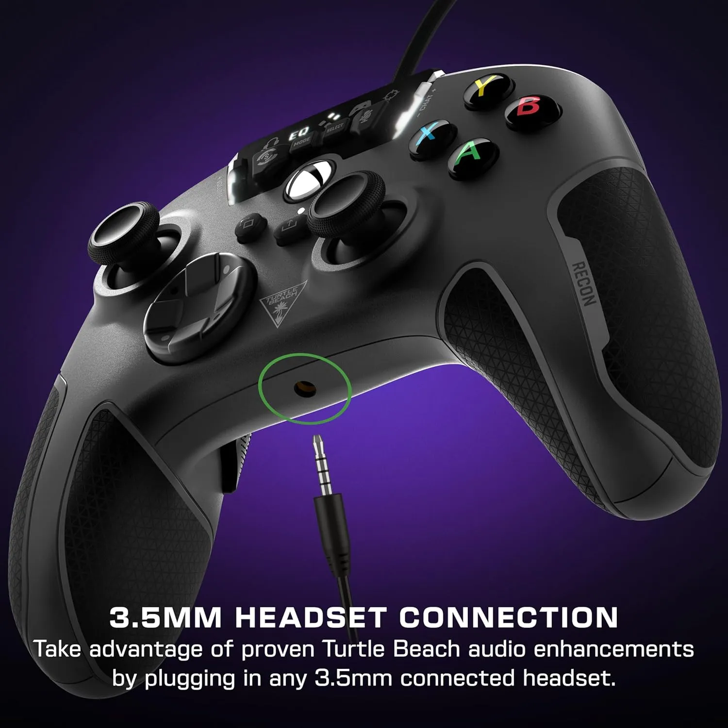 Turtle Beach Recon Controller Wired Game Controller Officially Licensed for Xbox Series X, Xbox Series S, Xbox One & Windows - Audio Enhancements, Remappable Buttons, Superhuman Hearing  Black