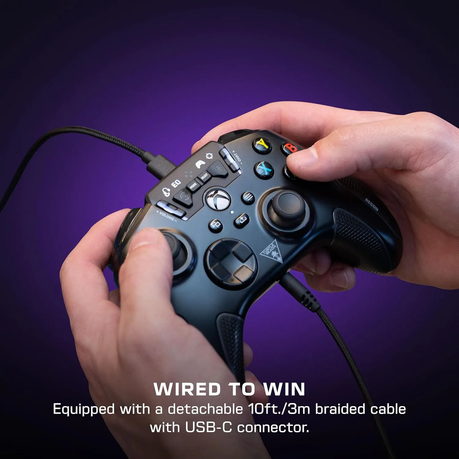 Turtle Beach Recon Controller Wired Game Controller Officially Licensed for Xbox Series X, Xbox Series S, Xbox One & Windows - Audio Enhancements, Remappable Buttons, Superhuman Hearing  Black