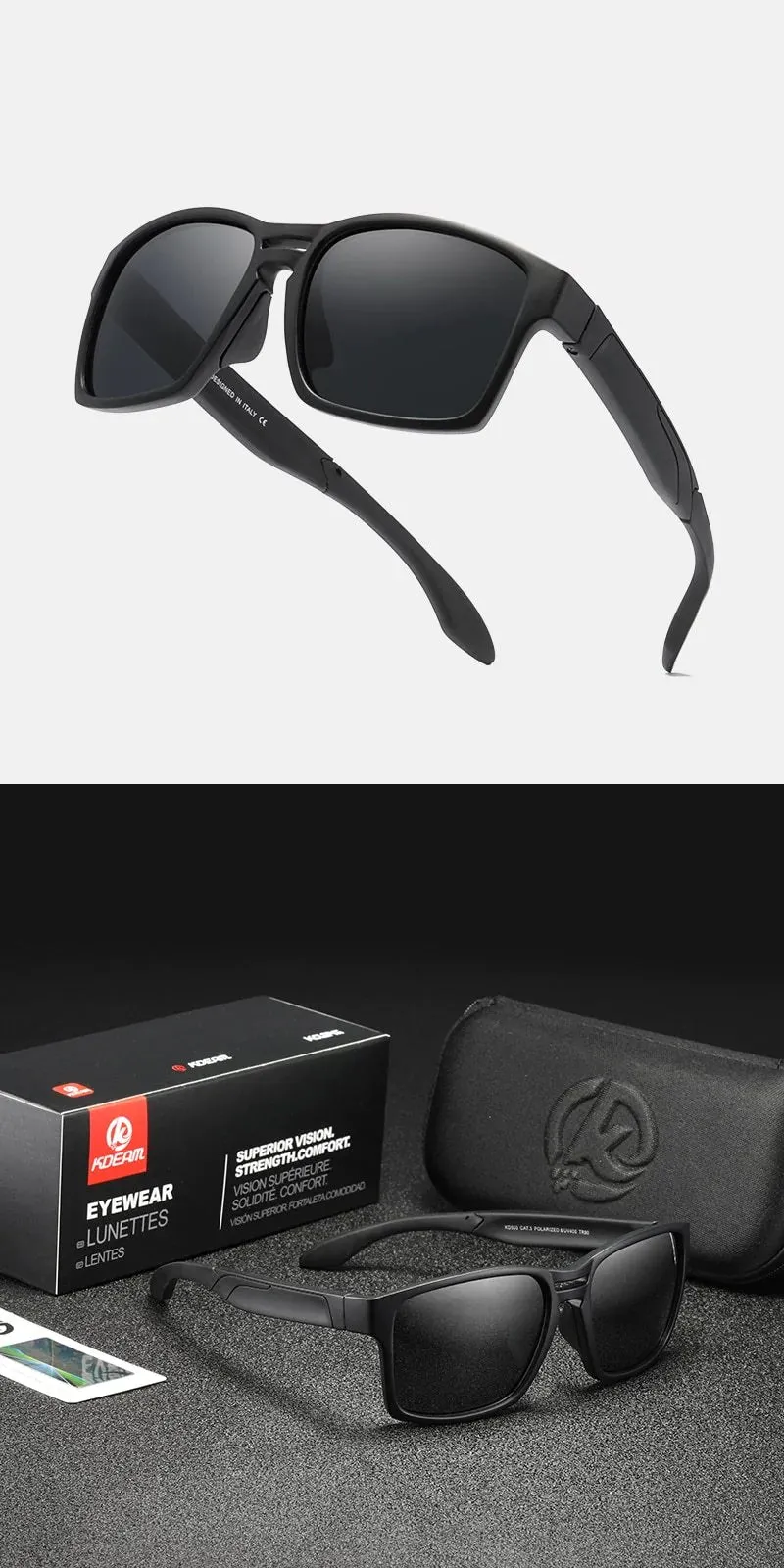 Unisex Tr90 Clear View Mirror Frame Sunglasses With Elastic Rubber