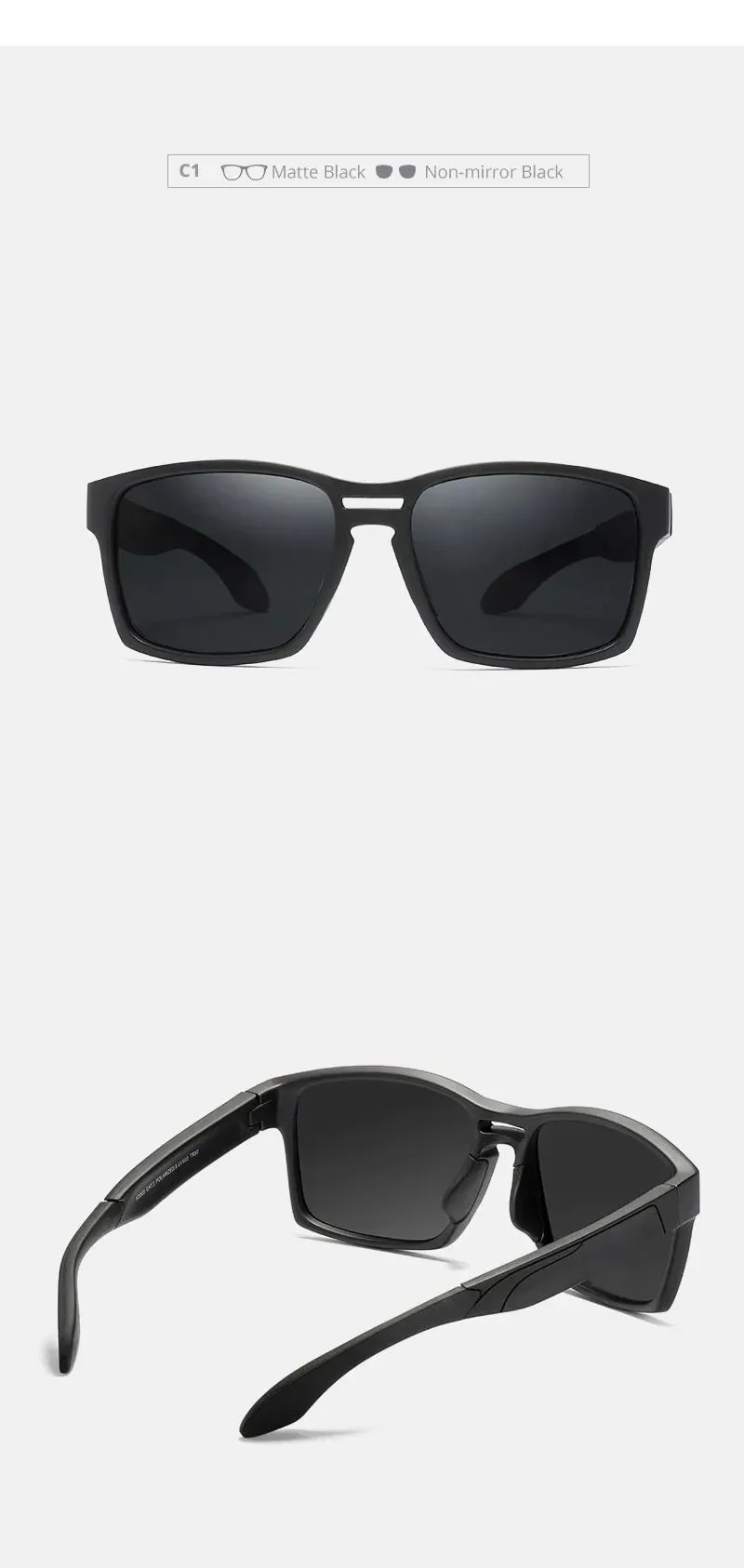 Unisex Tr90 Clear View Mirror Frame Sunglasses With Elastic Rubber