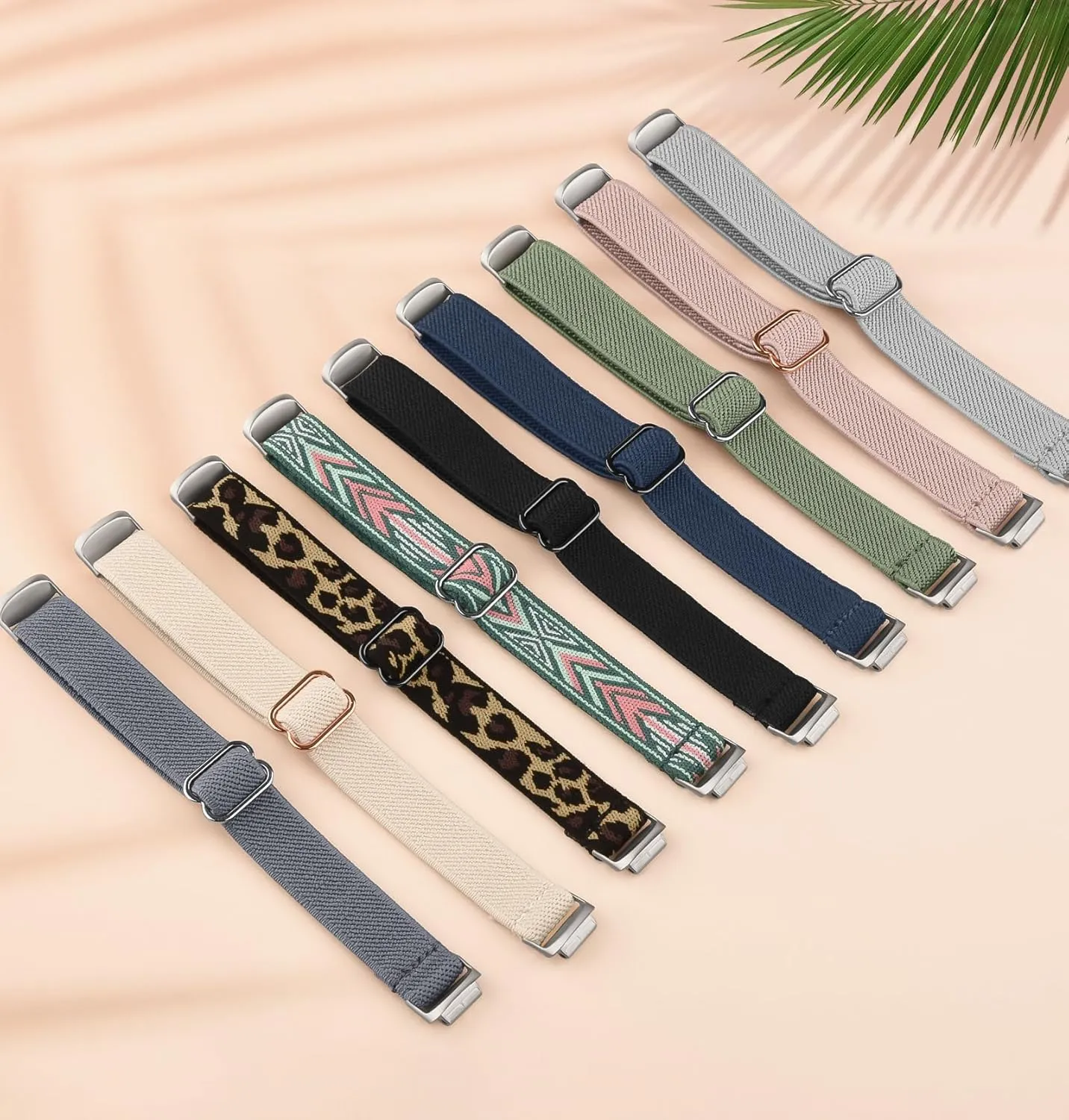 Vancle Elastic Bands for Fitbit Inspire 3 Bands Women, Breathable Adjustable Replacement Stretchy Nylon Loop Wristband Sport Straps Compatible with Fitbit Inspire 3 Fitness Tracker