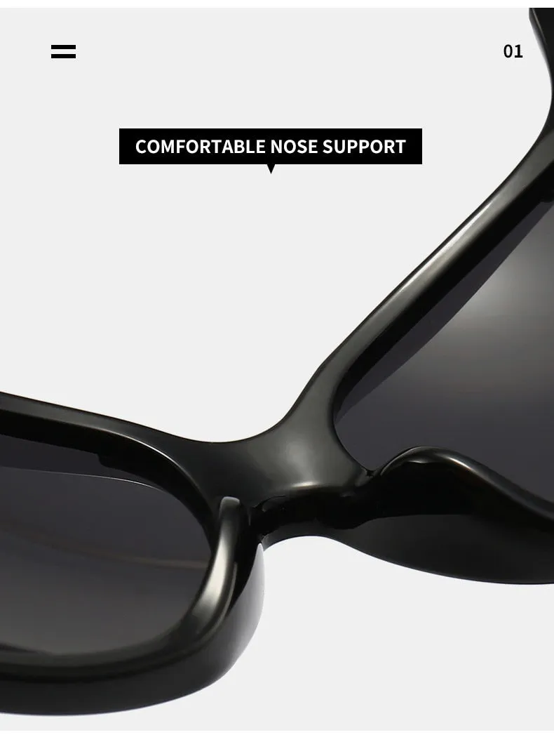 Women's Sexy Punk Style UV400 Mirror Cat Eyes Eyewear Sunglasses