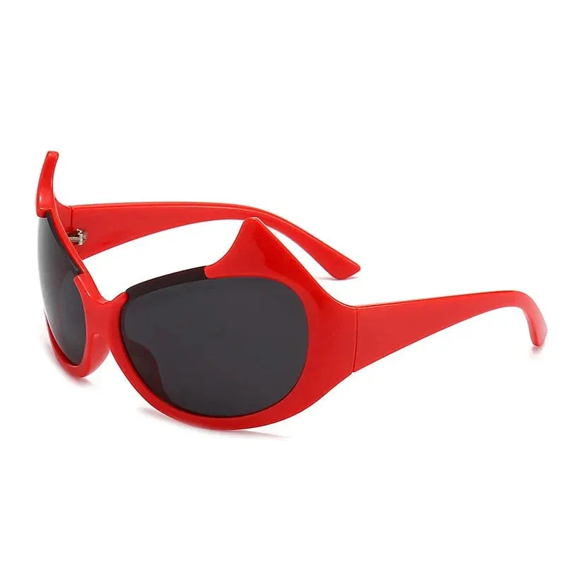 Women's Sexy Punk Style UV400 Mirror Cat Eyes Eyewear Sunglasses
