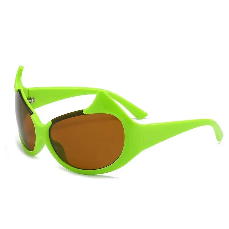 Women's Sexy Punk Style UV400 Mirror Cat Eyes Eyewear Sunglasses