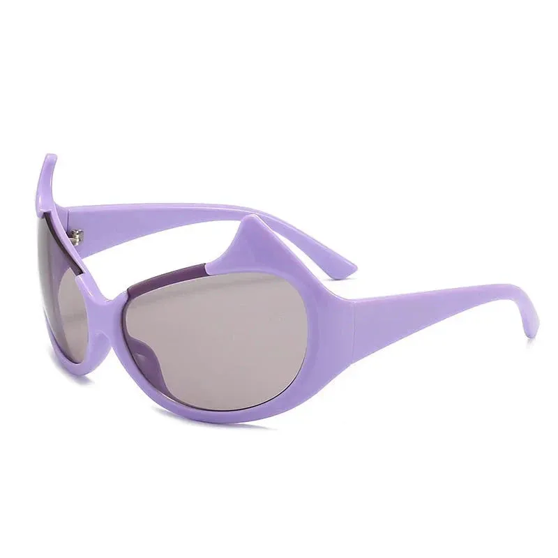 Women's Sexy Punk Style UV400 Mirror Cat Eyes Eyewear Sunglasses